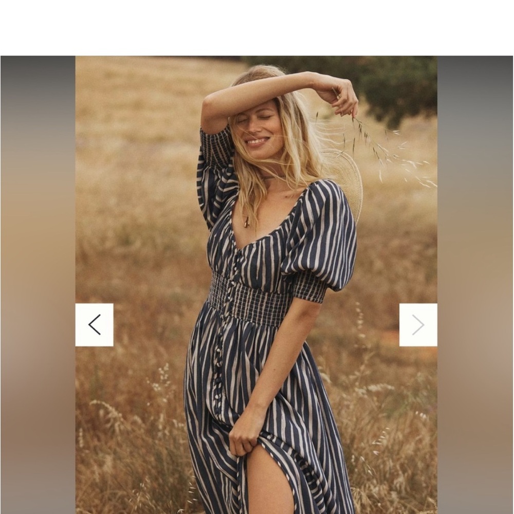 Anthropology dress, Puff Sleeve Maxi Sundress.